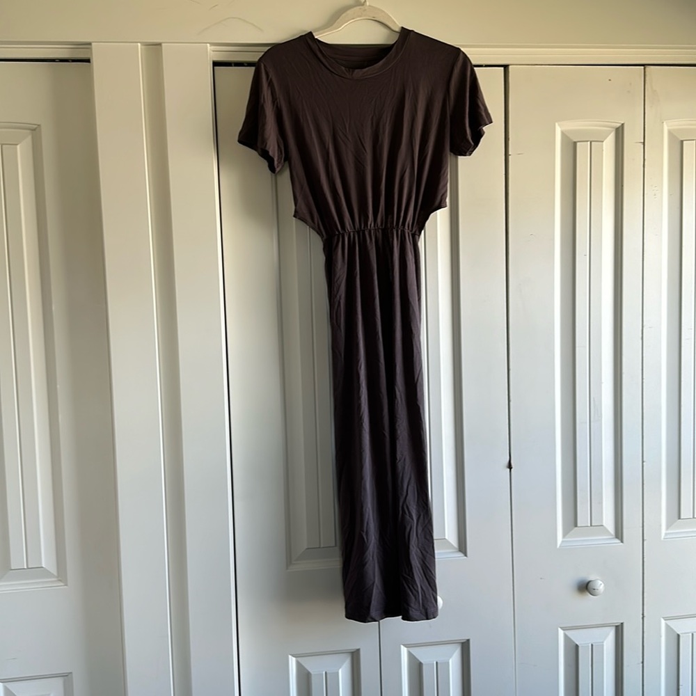 Gray midi dress